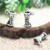 grape wine glass Charms Antique Tibetan silver 3D wine glass pendants 15x10x7mm