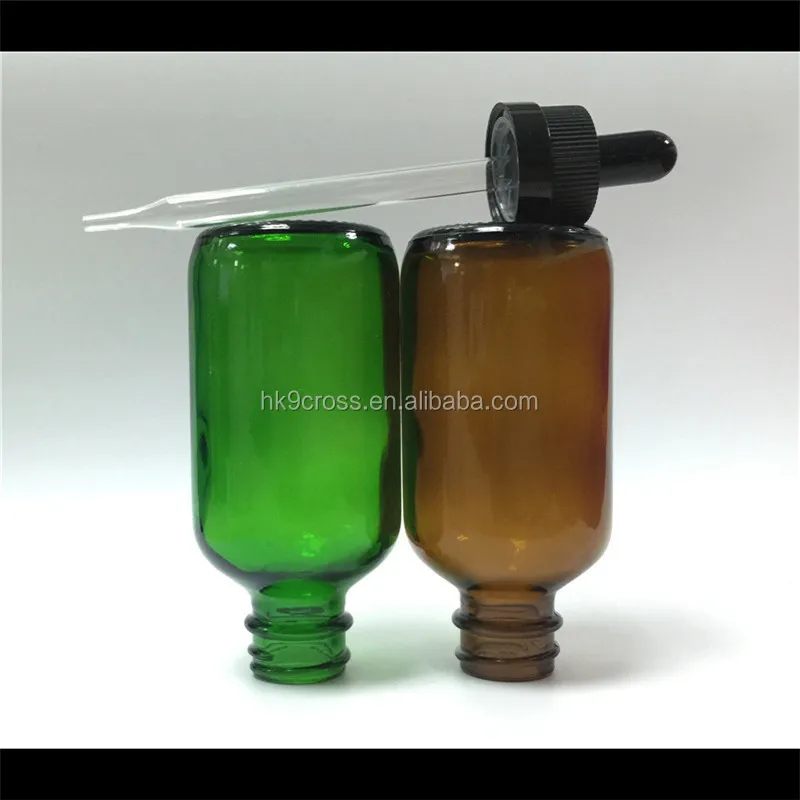 empty glass dropper bottle for e liquid juice smoke oil packaging