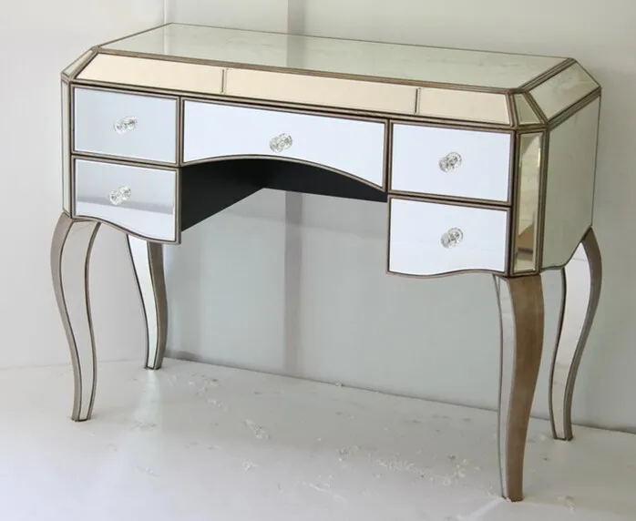 Mirrored Vanity Dresser Table Mirrored Desk Buy Modern Mirroed
