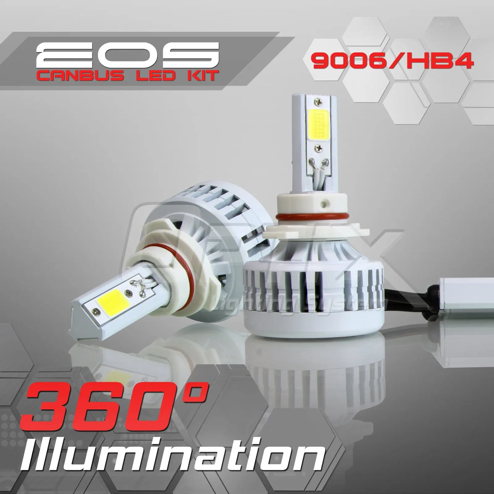 Optix 80W 8000LM LED Headlight Conversion Kit - 9006 HB4 Low Beam / Fog Light Bulbs - 6000K 6K Diamond White - Premium Epistar COB Chip - Canbus Chip Error Free No Flicker Plug and Play Design