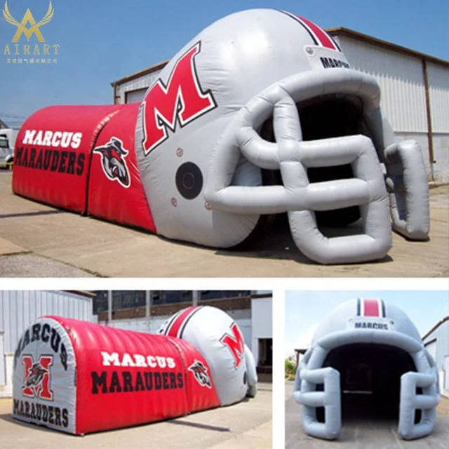 Custom Inflatable Football Helmet Customizable Color Giant Inflatable Football Helmet Tunnel