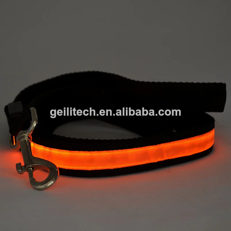 New 2014 Pet Dog Cat Flashing Nylon dog walking belt LED Flashing Pet Dog Leash Pet Cat Belt With 8colour