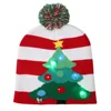 Popular 2019 LED Christmas Hat Christmas Knitted Hat Christmas Hat With Light Unisex Outdoor Beanies Sports Caps with scarf
