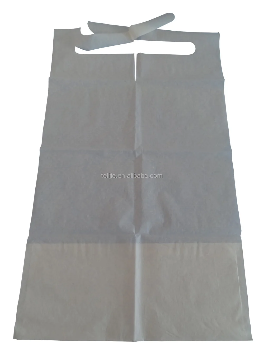 Disposable Paper Adult Dental Aprons With Waterproof Pe Film For
