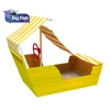 NEW CHILDREN'S OUTDOOR WOOD PIRATE SHIP KIDS PLAY SAND BOX BOAT