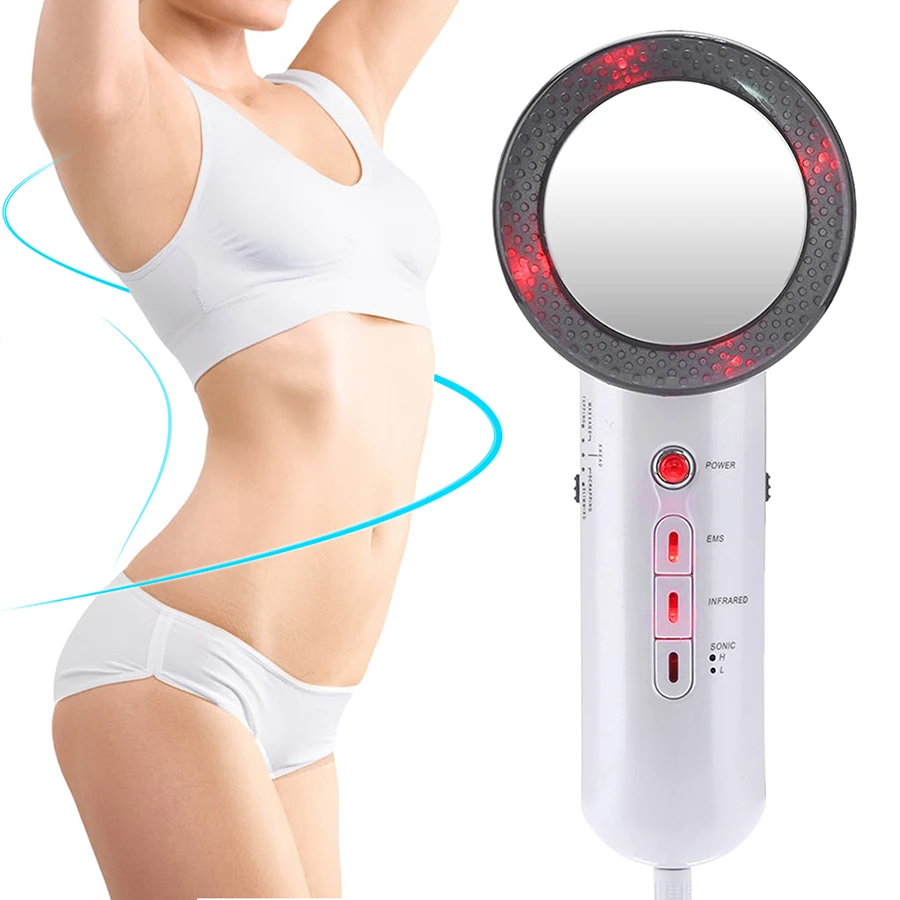 Ultrasonic 3 In 1 Massage Galvanic EMS Photon SPA Body Cellulite Skin Care Infrared Fat Removal Therapy Beauty Slimming Device