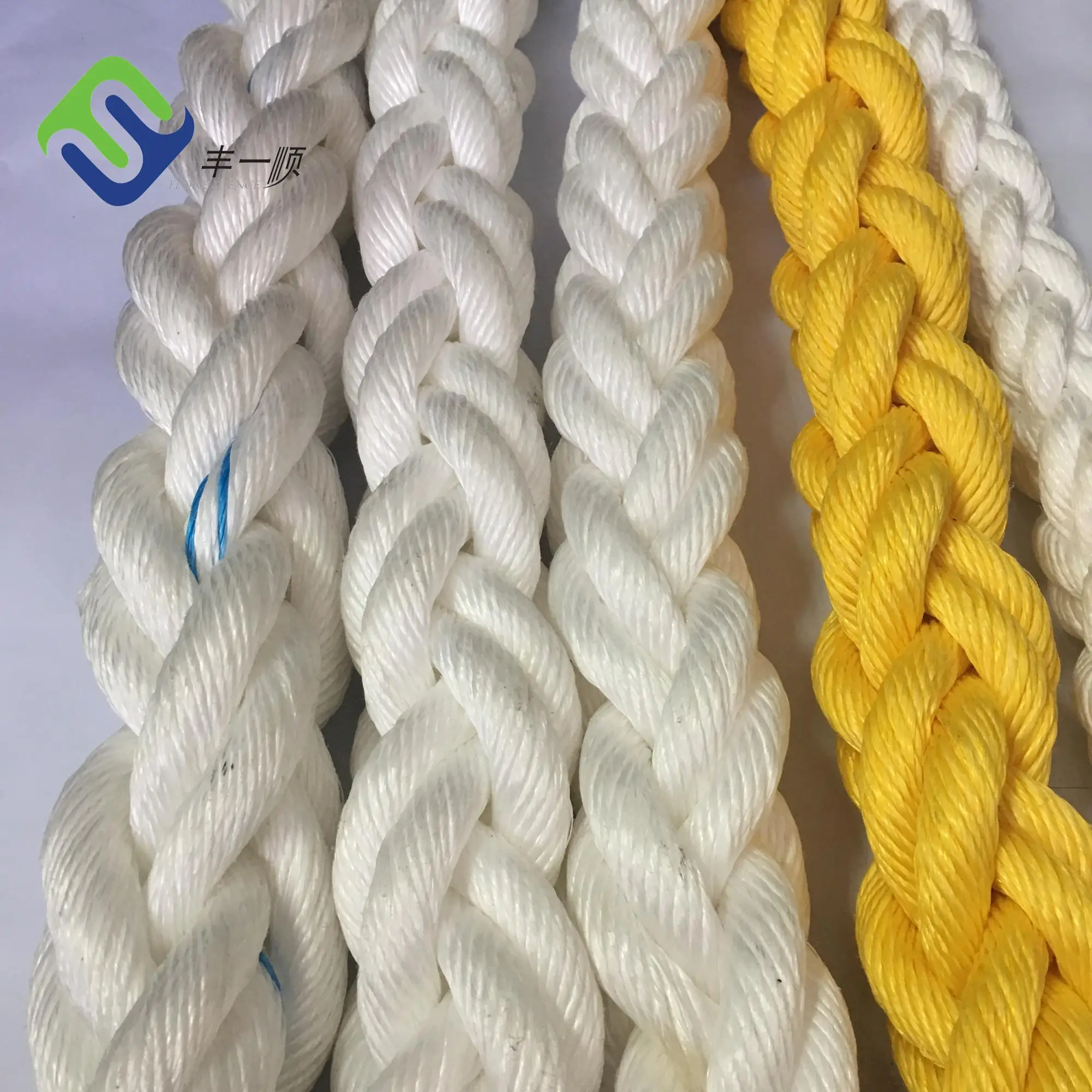 China White Color 60mm 8 Strand Polypropylene Rope For Marine Ship