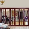 China foshan hotel living room folding glass door cheap soundproof glass interior folding doors