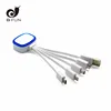 2019 New product portability Led Shiny Key ring design quick Charging Cable All in one charges all types of smart phone