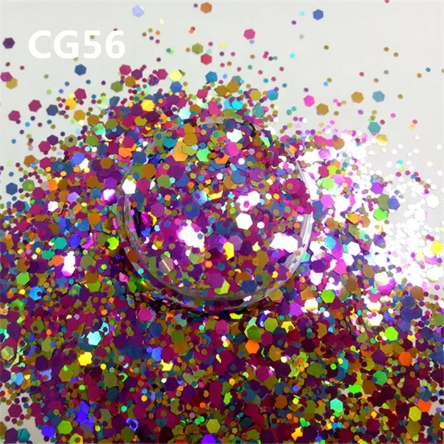 Wholesale Glitter Powder Hot Selling Polyester Heat Safe Holographic Chunky Polyester Glitter