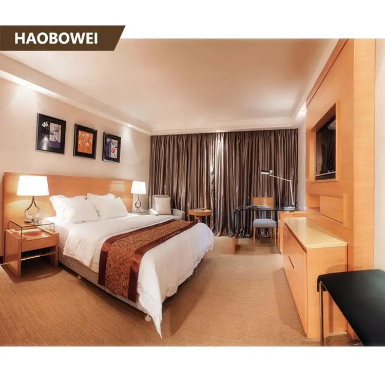 Modern Bed Room Wood Furniture For Hotel Rooms