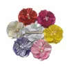 Handmade Flowers With Hair Clip Rhinestone Full wrapped Hairpins For Kids Girl Hair Accessories Hairgrips