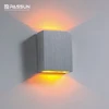 aluminium brushed silver mini wall step light square led wall light
