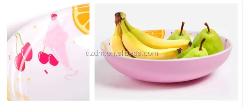 2 Color Melamine Fruit Bowl Custom Print