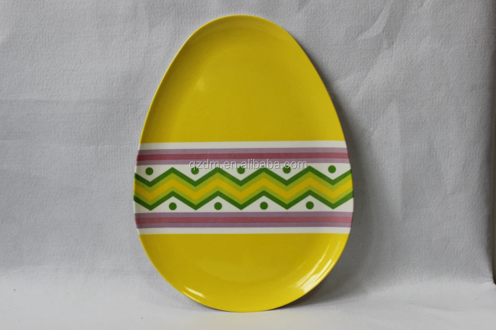 Egg Shaped Melamine Dinner Plate