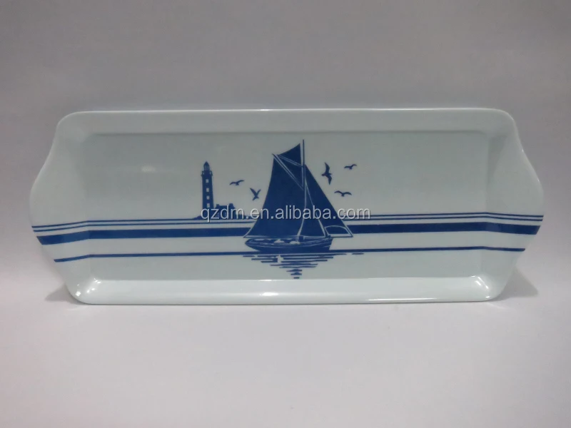 11.5 Inch Melamine Rectangle Tray With Full Decal Print