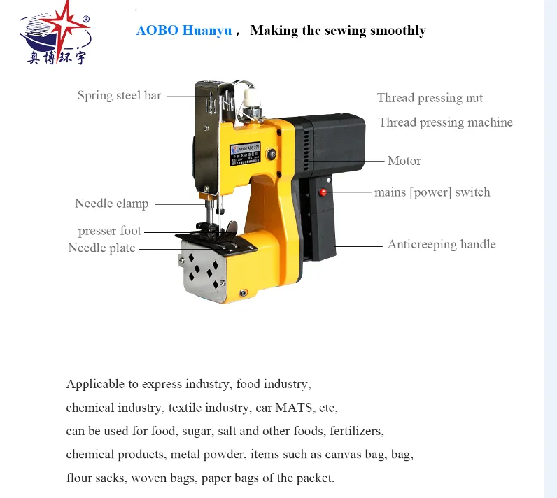 Reliable Factory Portable Bag Sewing Machine Gk9370 Quality Same As