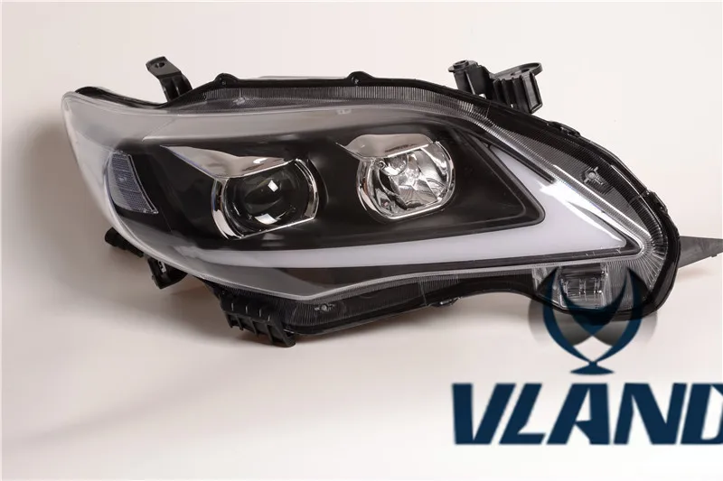 China VLAND factory for car headlamp for Corolla LED front lamp for 2011 2012 2013 for Corolla duotone headlight