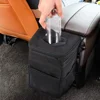 Premium Pockets & Waterproof Great Portable foldable Container Organizer Litter Garbage Bag Car Trash Can with Lid