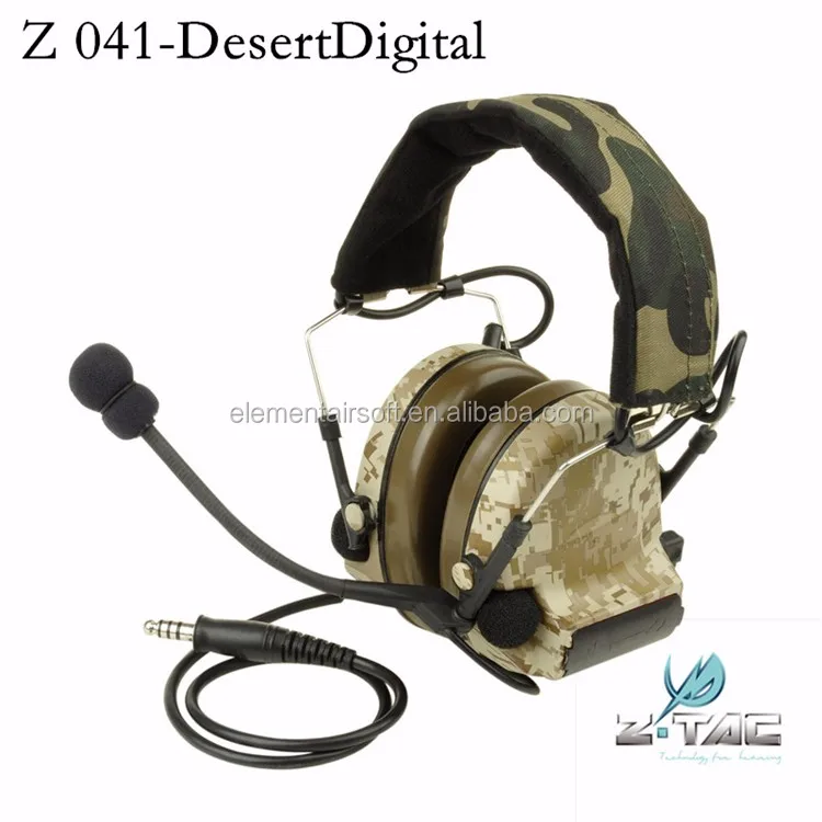 Z tactical Comtac II noise cancelling military headphones radio headset walkie-talkie Tactical headset communicator Z 041