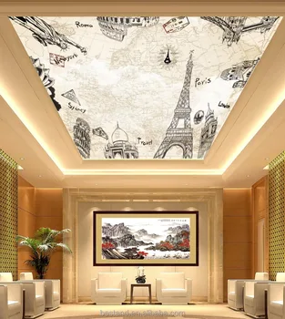 Economic Chinese Professional 3d Pvc Roof Ceiling Wallpaper Designs Buy 3d Ceiling Wallpaper Roof Ceiling Design Pvc Ceiling Designs Product On