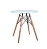 Competitive Price Cheap Modern Luxury Round MDF Top Wooden Legs Furniture Dining Tables Designs / Wood Dinner Table For Sale