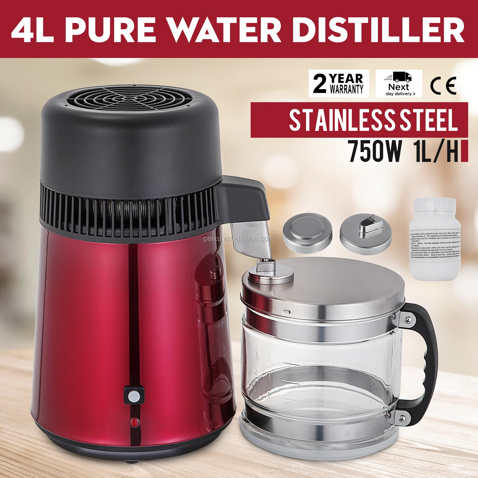 4l Water Distiller Stainless Steel Water Purifier & Alcohol Purifier ...