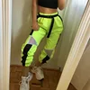 women casual pants 2019 summer fashion mesh patchwork cargo pants elastic high waist female fashion street trousers