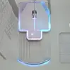 Noiseless Colorful LED Light Transparent Wireless Mouse with USB Nano Receiver for Notebook