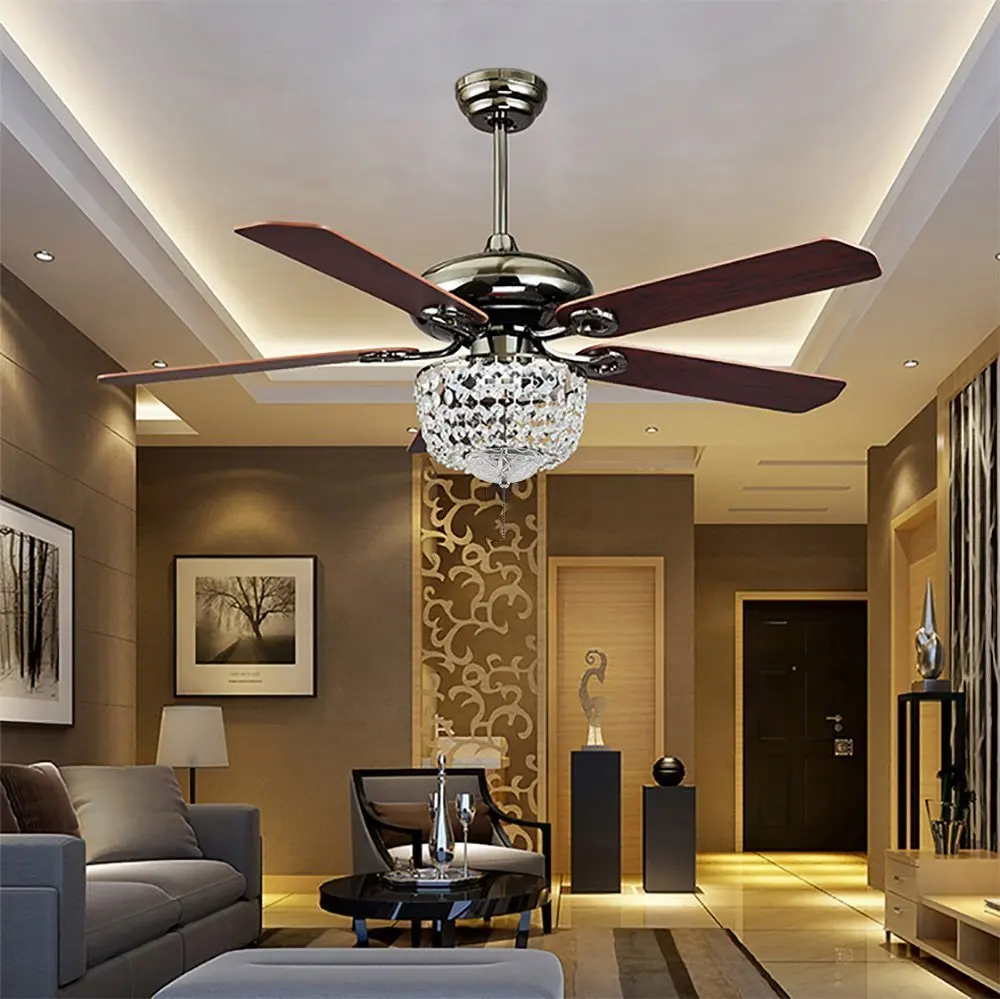 Dining Room Ceiling Fans Find Deals Get Quotations Rs Lighting The Ceiling Fans Art Decoration K9 Crystal 42 Inch Retractable Blades Fan