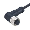 UL Approved Hot Sale A/B/C/D Coding Waterproof Signal Sensor M12 Right Angled Connector with 4/5/8pin Multipoles
