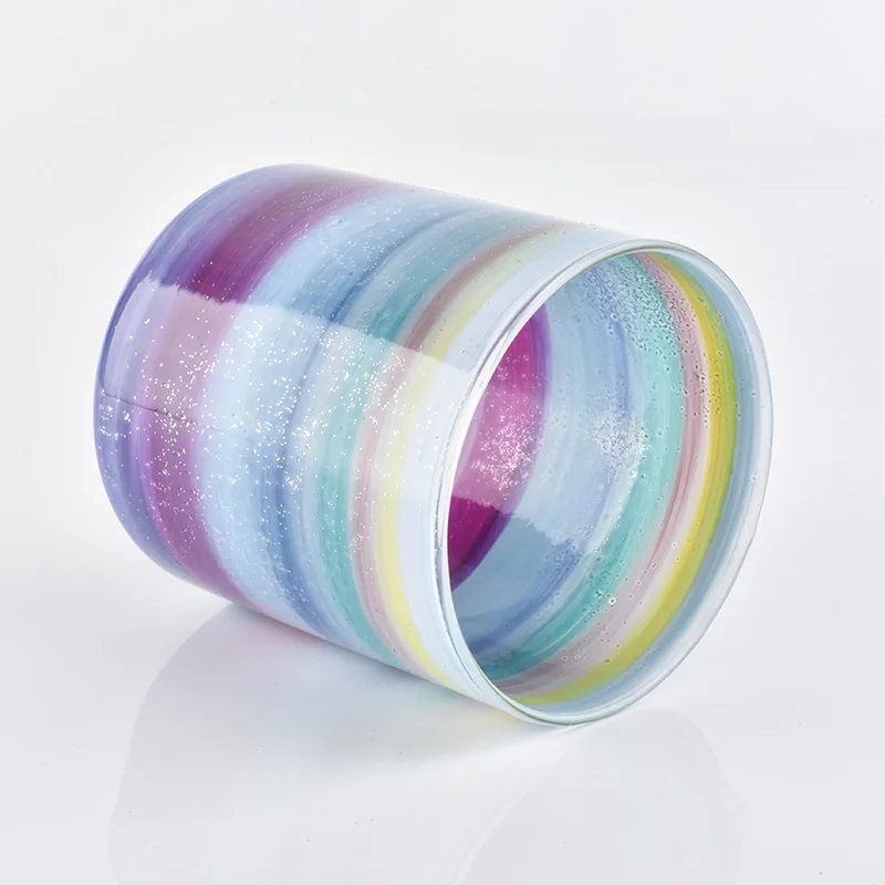 Colorful customized candle vessel glass candle holder wedding decor wholesales