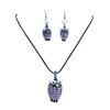 Cheap Owl Animal Lampwork Glass Murano Necklace Earrings Set