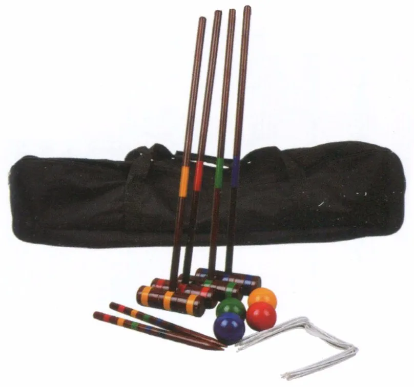 Six Players Croquet For Outdoor Wooden Gate Ball Game Set Buy Six