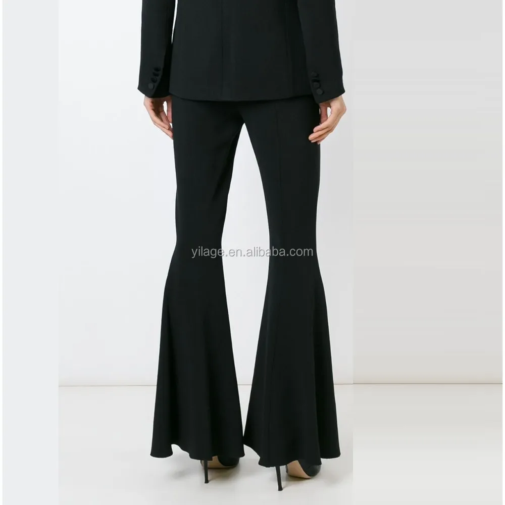 Black bell bottom trousers Outlet