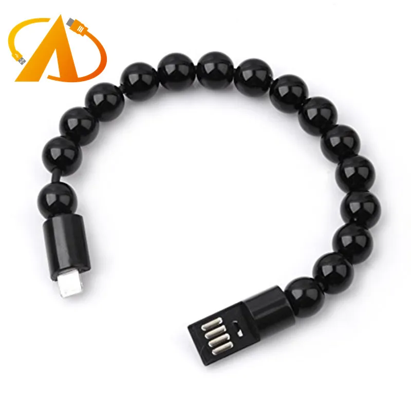 24cm Creative Usb Data Sync Charging Cable Bead Bracelet Charger For
