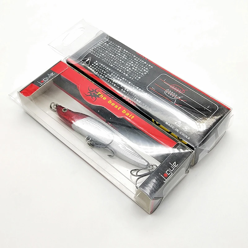 80mm 11g Foil Fishing Lures Pencil Hot Stamping Foil Lures