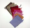 Factory Custom small Drawstring Imitation linen sacks with custom printing