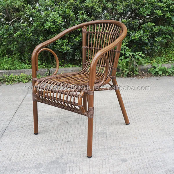 Faux Bamboo Rattan Cafe Chair With Dia3.8mm Round Rattan Buy Cafe