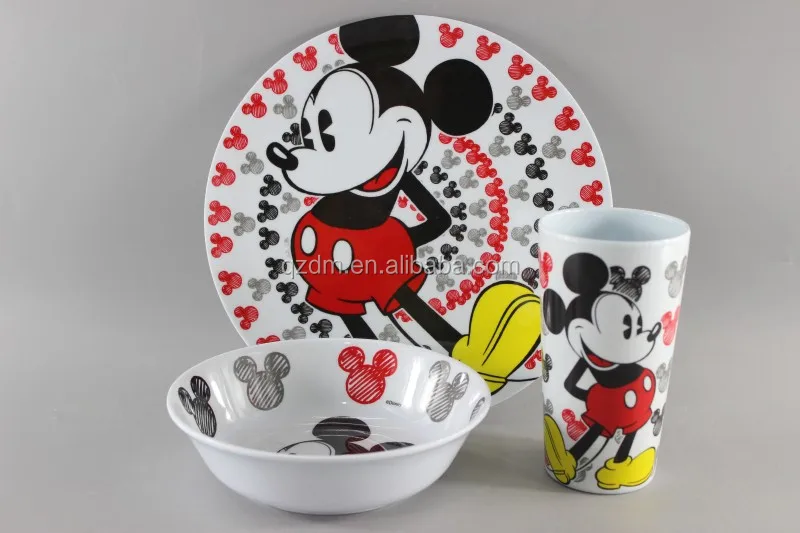 3pcs Melamine kid's dinner set Client's LOGO