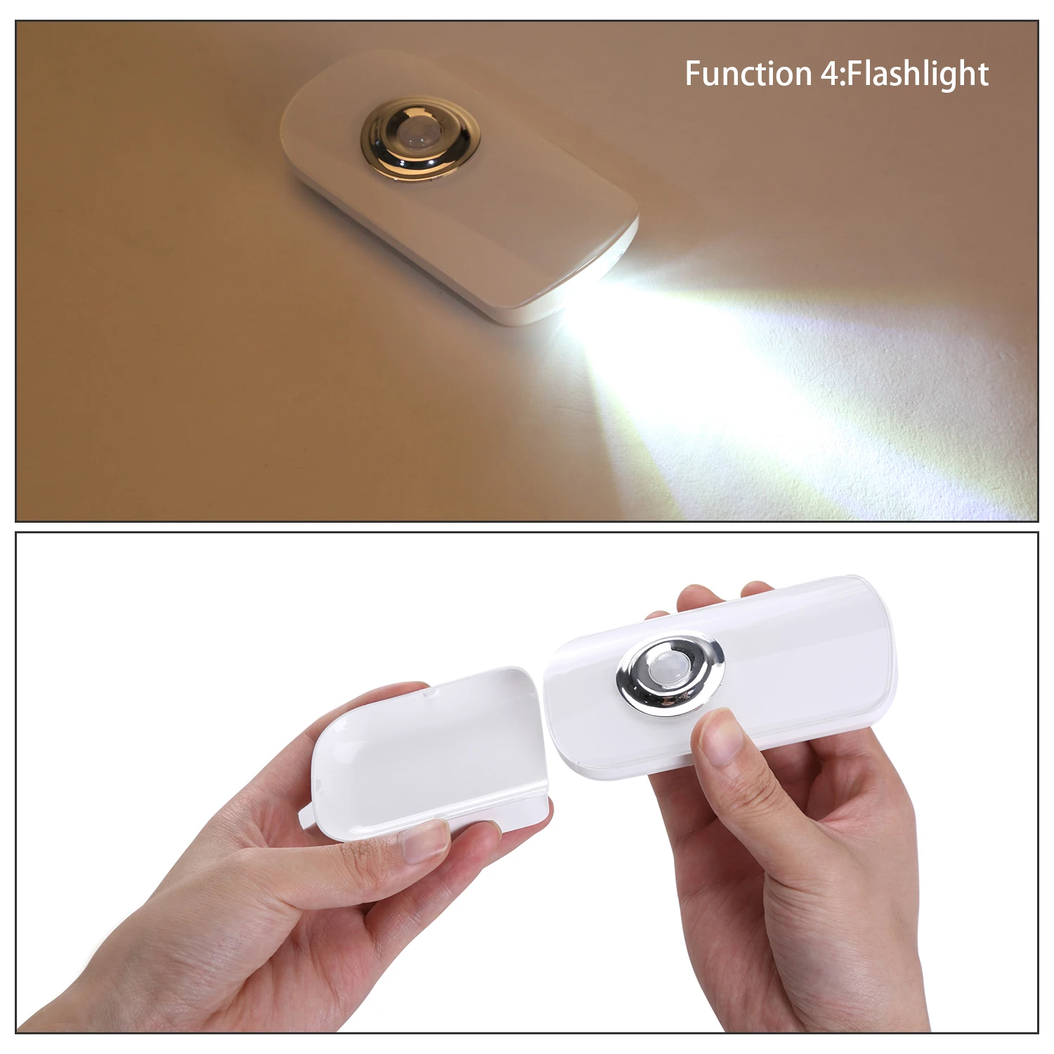 LED Night Light Flashlight Motion Sensor, Rechargeable Emergency Light, Energy Saving Auto Sensing Portable Wall Mount Light