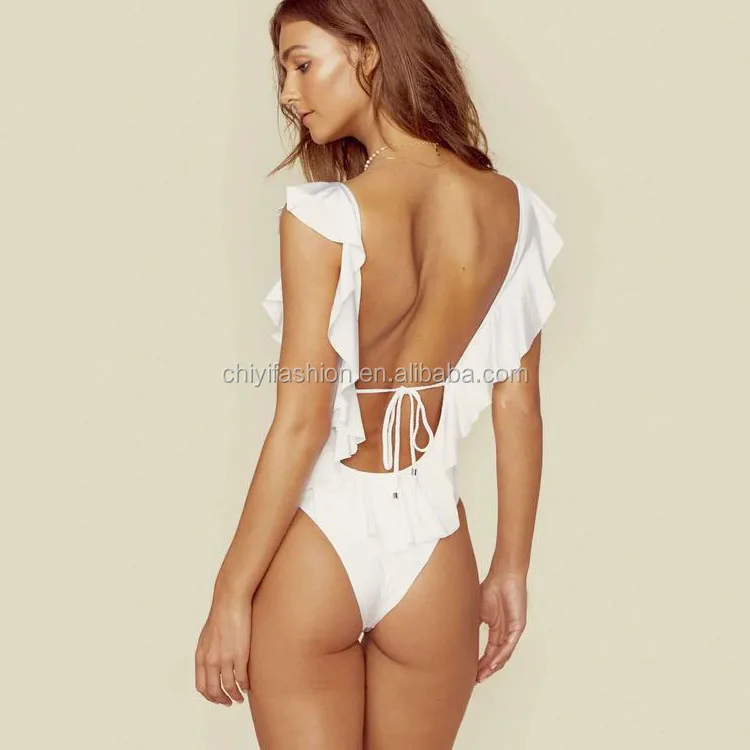 Review For Cute Lotus Leaf Split Three-Piece Swimsuit YV40171 main image 0