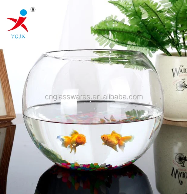 Wholesale Mouth Blown Empty Round Glass Fish Jar Buy Empty Round