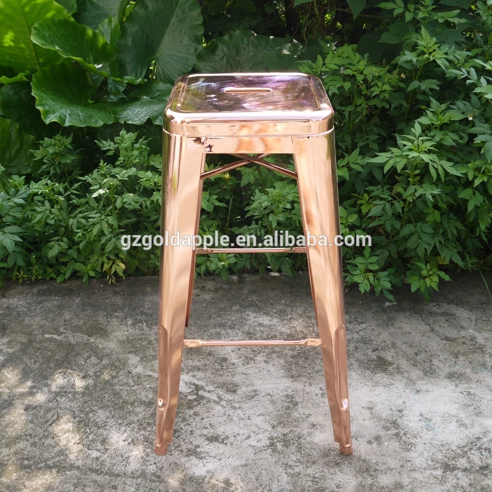 China Industrial French Style Outdoor Electroplate Rose Gold Metal Bar