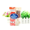 Shiny Printing stand up reusable food pouch with zipper and window for pet food
