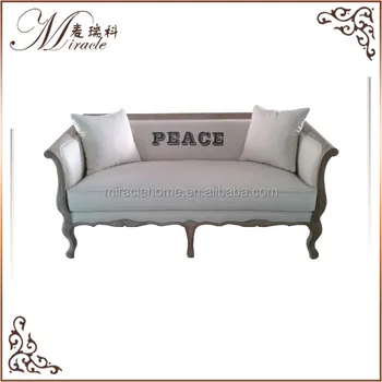 French Antique Fabric Furniture Linen Sofa French Antique Fabric Furniture Linen Sofa