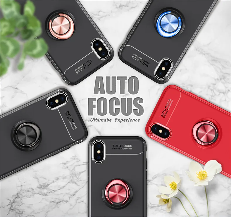 Magnetic Car Mount Hidden Kickstand Phone Case For iPhone Xs XsMax, Shockproof Back Cover Case For iPhone X Mobile Accessories