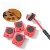 Furniture Lifter and 4 Packs 3.9"x3.15" Furniture Slides Kit, Heavy Furniture Roller Move Tools Max Up for 330 LBS