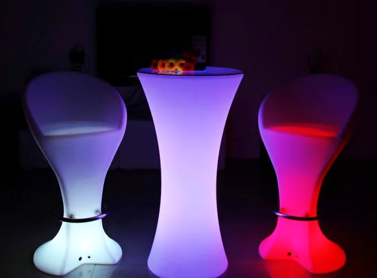 product modern 16 colors change led furniture lighting led cocktail high bar table-16