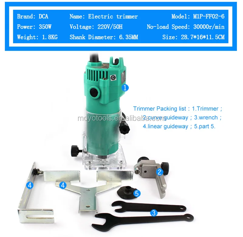 1//4’’ Woodworking Trimmer Electric Edge Trimming Machine Wood edge Trimmer Tool
